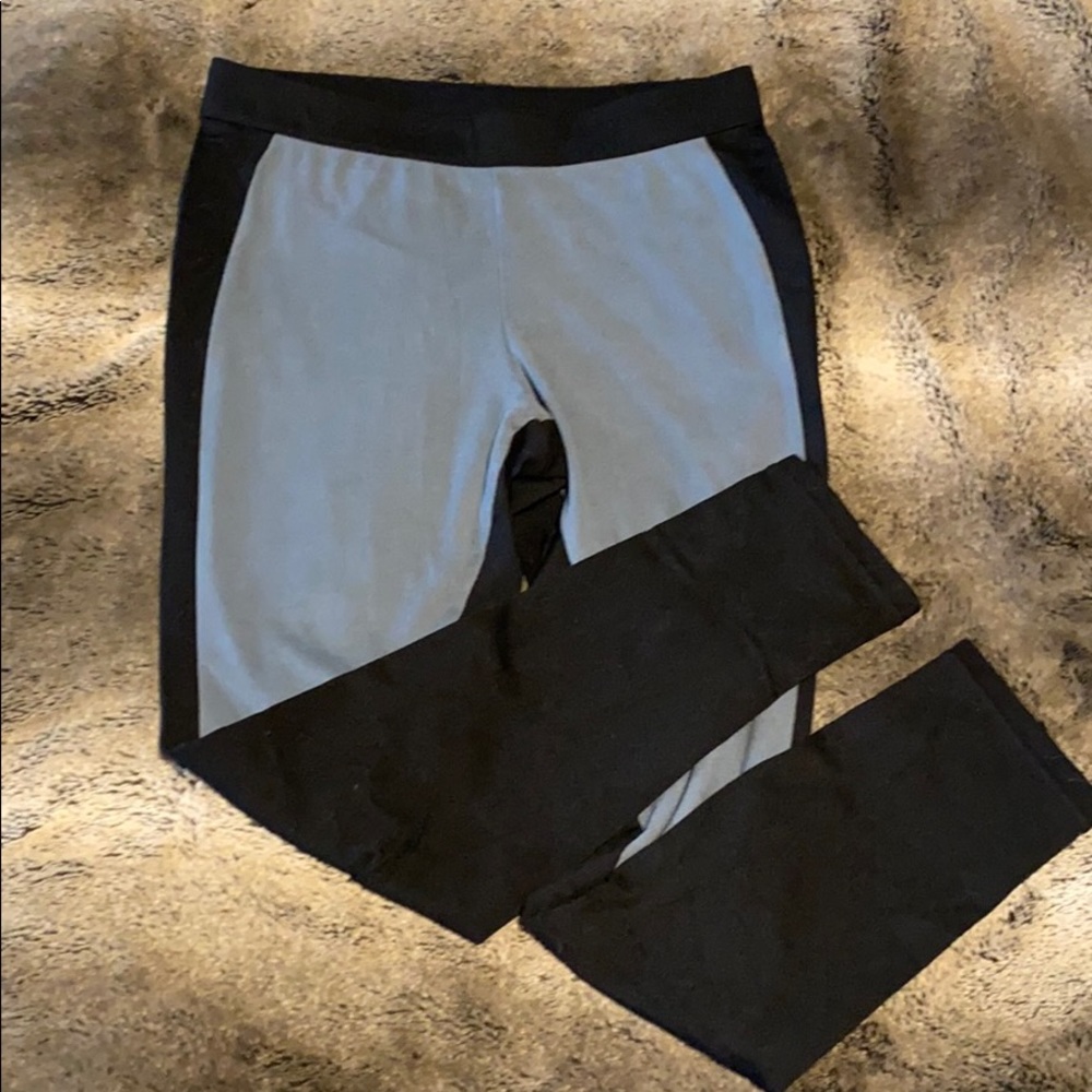 Black and Gray Suede Leggings by Hue